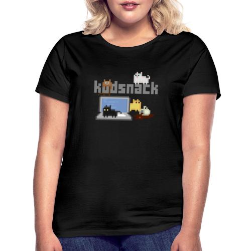 Kodsnack katter - mörk - T-shirt dam