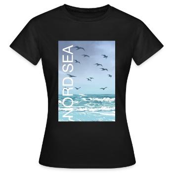Mer du Nord - T-shirt Femme - noir - Devant - AI Model Female 172 dark (172cm)