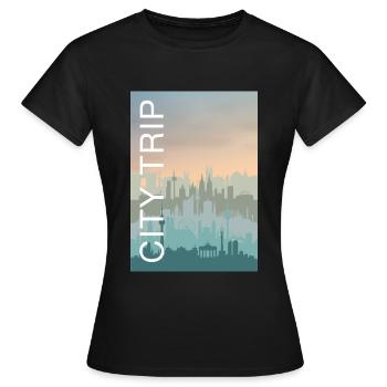 Excursion en ville - T-shirt Femme - noir - Devant - AI Model Female 172 dark (172cm)