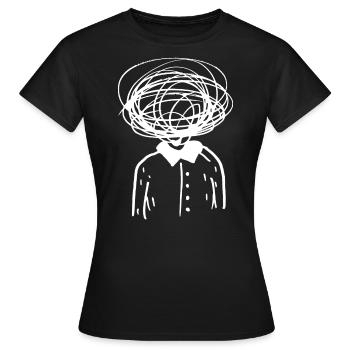 Trop de Problème Stressé Stress Dessin à la Main - T-shirt Femme - noir - Devant - AI Model Female 172 dark (172cm)