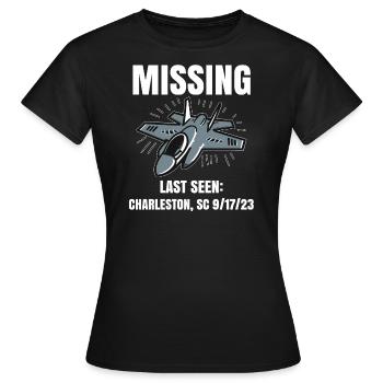 Avion de guerre F-35 disparu - T-shirt Femme - noir - Devant - AI Model Female 172 dark (172cm)