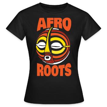 AFRO ROOTS - T-shirt Femme - noir - Devant - AI Model Female 172 dark (172cm)