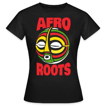 AFRO ROOTS - T-shirt Femme - noir - Devant - AI Model Female 172 dark (172cm)
