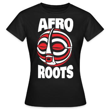 AFRO ROOTS - T-shirt Femme - noir - Devant - AI Model Female 172 dark (172cm)