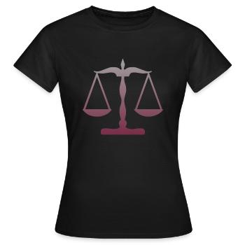 rechtsanwalt anwalt lawyer judge richter law justi - Frauen T-Shirt - Schwarz - Vorne - AI Model Female 172 dark (172cm)