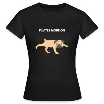 Pilates - Frauen T-Shirt - Schwarz - Vorne - AI Model Female 172 dark (172cm)