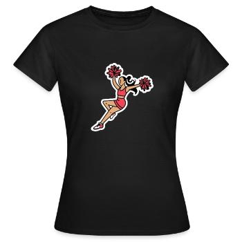 Cheerleading - Frauen T-Shirt - Schwarz - Vorne - AI Model Female 172 dark (172cm)