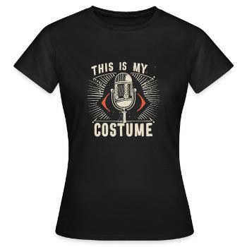 Mikrofon - Frauen T-Shirt - Schwarz - Vorne - AI Model Female 172 dark (172cm)