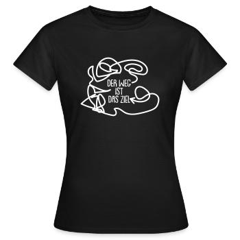 Der Weg ist das Ziel - Frauen T-Shirt - Schwarz - Vorne - AI Model Female 172 dark (172cm)
