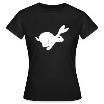 plus rapide lièvre - T-shirt Femme - noir - Devant - AI Model Female 172 dark (172cm)