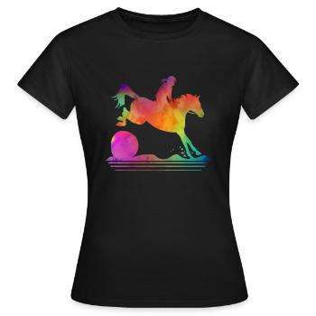 Look aquarelle de conduite hors route - T-shirt Femme - noir - Devant - AI Model Female 172 dark (172cm)