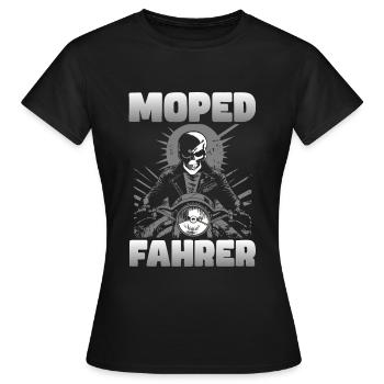 Moped Fahrer - Frauen T-Shirt - Schwarz - Vorne - AI Model Female 172 dark (172cm)