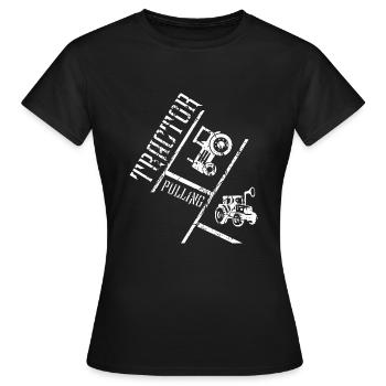 tractor pulling - Women's T-Shirt - black - Front - AI Model Female 172 dark (172cm)