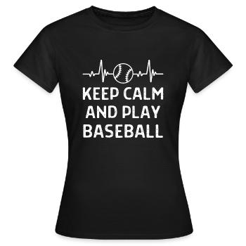 Baseball Spieler Baseball Sprüche Geschenk - Frauen T-Shirt - Schwarz - Vorne - AI Model Female 172 dark (172cm)