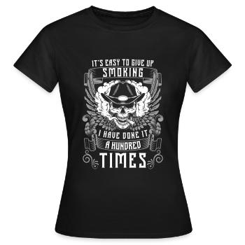 Dépendance à la nicotine sans fumée - T-shirt Femme - noir - Devant - AI Model Female 172 dark (172cm)