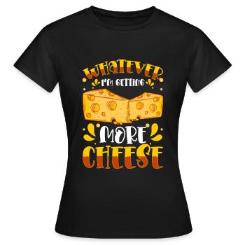 Käse Lebensmittel Fett - Frauen T-Shirt - Schwarz - Vorne - AI Model Female 172 dark (172cm)