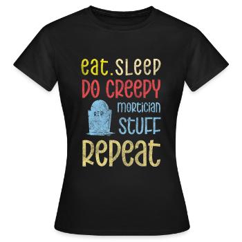Cimetière des fossoyeurs Cercueil en deuil - T-shirt Femme - noir - Devant - AI Model Female 172 dark (172cm)