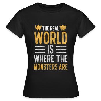 Déguisement de créature monstrueuse - T-shirt Femme - noir - Devant - AI Model Female 172 dark (172cm)