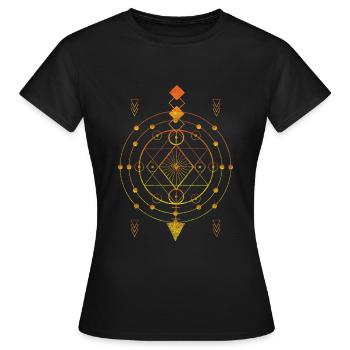 Symbol Mythologie Formen Spirituell - Frauen T-Shirt - Schwarz - Vorne - AI Model Female 172 dark (172cm)