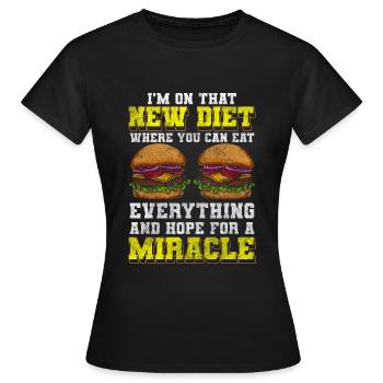 Essen Restaurant Vielesser - Frauen T-Shirt - Schwarz - Vorne - AI Model Female 172 dark (172cm)