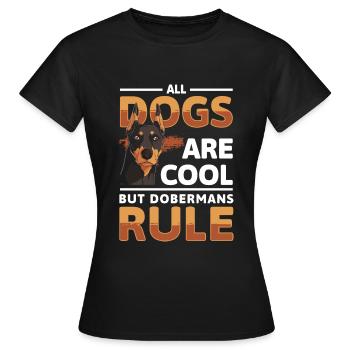Chien de garde Chien de race protéger - T-shirt Femme - noir - Devant - AI Model Female 172 dark (172cm)