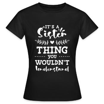 Familie Bruder Süß Aufpassen - Frauen T-Shirt - Schwarz - Vorne - AI Model Female 172 dark (172cm)