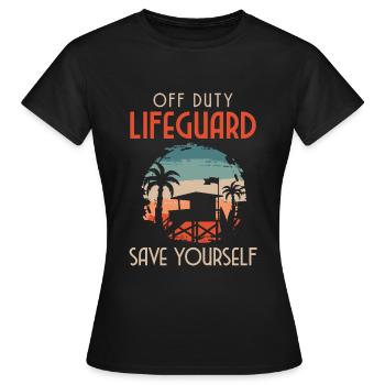 Maître-nageur de piscine extérieure Moniteur de natation de piscine intérieure - T-shirt Femme - noir - Devant - AI Model Female 172 dark (172cm)