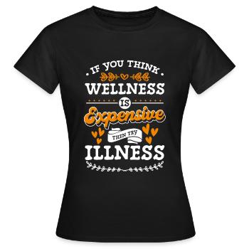 Relaxation Relax Fitness Yoga - Women's T-Shirt - black - Front - AI Model Female 172 dark (172cm)