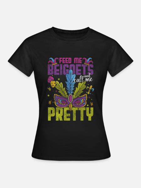 Parade Maske Bunt Perlen - Frauen T-Shirt - Schwarz