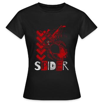 Araignées Arachnide Proie Terrarium - T-shirt Femme - noir - Devant - AI Model Female 172 dark (172cm)