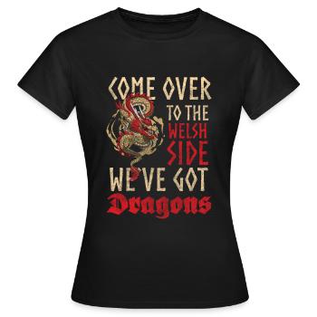 Drache Phantasie Märchen Asien - Frauen T-Shirt - Schwarz - Vorne - AI Model Female 172 dark (172cm)