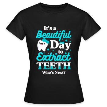 Zahnarzt Praxis Pflege Orthopädie - Frauen T-Shirt - Schwarz - Vorne - AI Model Female 172 dark (172cm)