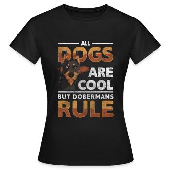 Wachhund Hund Diensthunde Schutzdienst - Frauen T-Shirt - Schwarz - Vorne - AI Model Female 172 dark (172cm)
