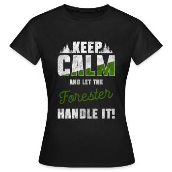 Förster Forst Jagd - Frauen T-Shirt - Schwarz - Vorne - AI Model Female 172 dark (172cm)