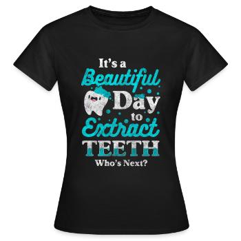 Dentist Dental Medicine Toothpaste - Women's T-Shirt - black - Front - AI Model Female 172 dark (172cm)