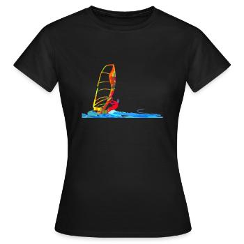 Windsurfing - Frauen T-Shirt - Schwarz - Vorne - AI Model Female 172 dark (172cm)