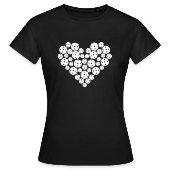 Pickleball Heart - Women's T-Shirt - black - Front - AI Model Female 172 dark (172cm)