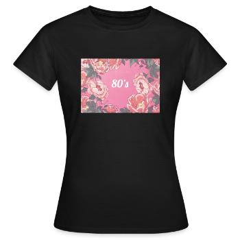 80er Jahre - Frauen T-Shirt - Schwarz - Vorne - AI Model Female 172 dark (172cm)