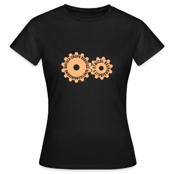 Biotech Engineering - Ethical Responsibility - Women's T-Shirt - black - Front - AI Model Female 172 dark (172cm)