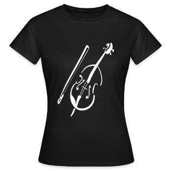 Violin / fiddle - Women's T-Shirt - black - Front - AI Model Female 172 dark (172cm)