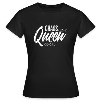 Idée cadeau Chaos Queen - T-shirt Femme - noir - Devant - AI Model Female 172 dark (172cm)