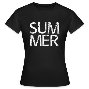Summer - Frauen T-Shirt - Schwarz - Vorne - AI Model Female 172 dark (172cm)
