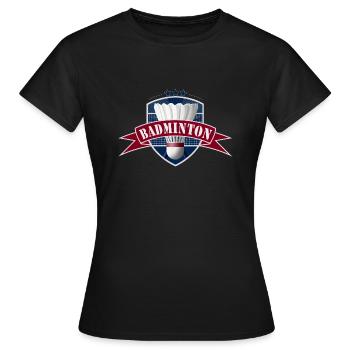 Federball - Badminton - Frauen T-Shirt - Schwarz - Vorne - AI Model Female 172 dark (172cm)