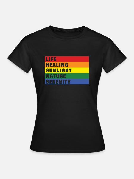 Lgbtq Pride Regenboogvlag - Vrouwen T-shirt - zwart