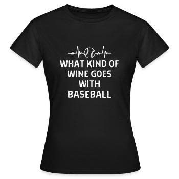 Baseball Spieler Baseball Sprüche Geschenk - Frauen T-Shirt - Schwarz - Vorne - AI Model Female 172 dark (172cm)