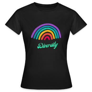Diversité - T-shirt Femme - noir - Devant - AI Model Female 172 dark (172cm)