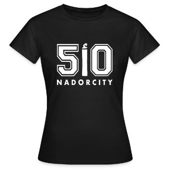 Nador kennzeichen ا 50 - Frauen T-Shirt - Schwarz - Vorne - AI Model Female 172 dark (172cm)