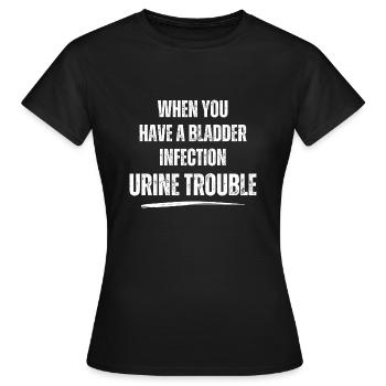 Drôle ma femme Blagues Papa Blagues Cadeau - T-shirt Femme - noir - Devant - AI Model Female 172 dark (172cm)