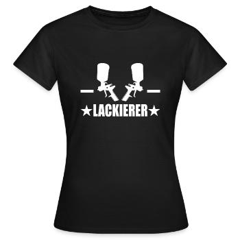 Lackierer - Frauen T-Shirt - Schwarz - Vorne - AI Model Female 172 dark (172cm)