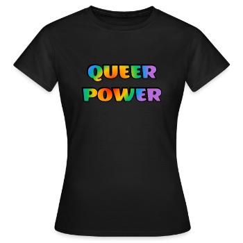 Pouvoir queer - T-shirt Femme - noir - Devant - AI Model Female 172 dark (172cm)